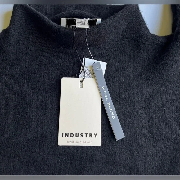 Industry Republic Contemporary‎ Wool Blend Butterfly Sleeve Modern Sweater - Picture 7 of 8
